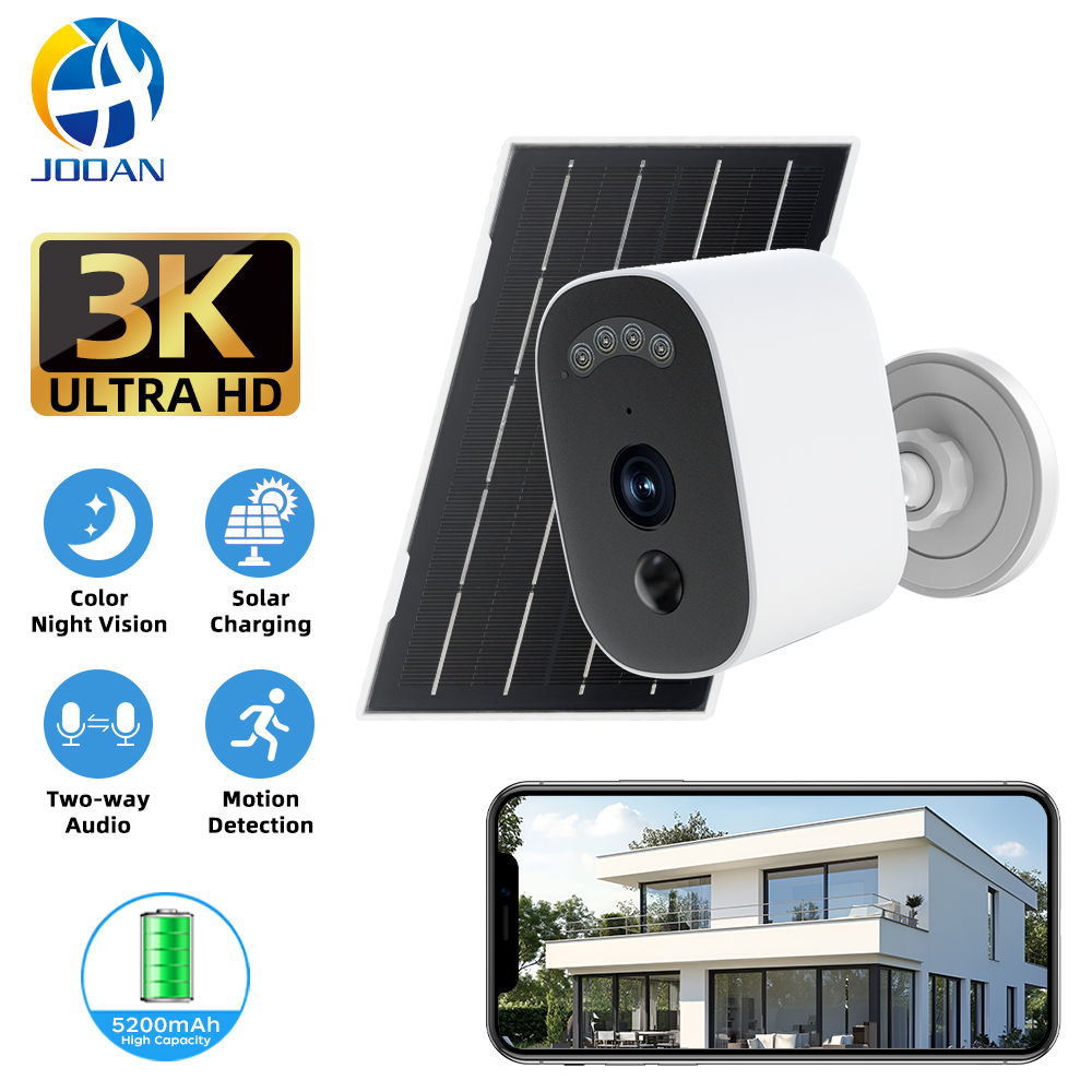 Home Security For Apartments - Jooan 3K HD Solar Security Camera