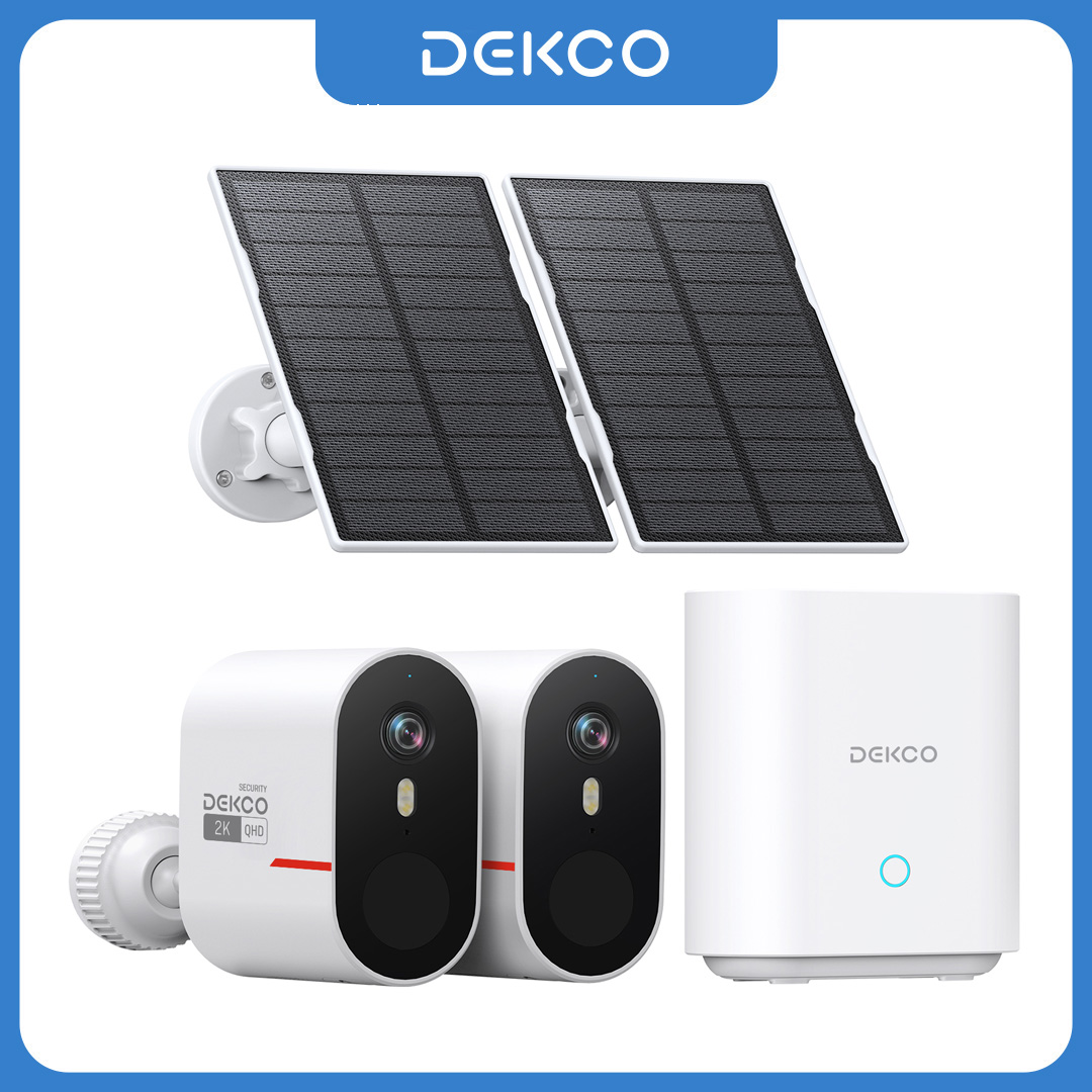 Home Security For Apartments - Dekco 3MP WiFi Solar Camera System