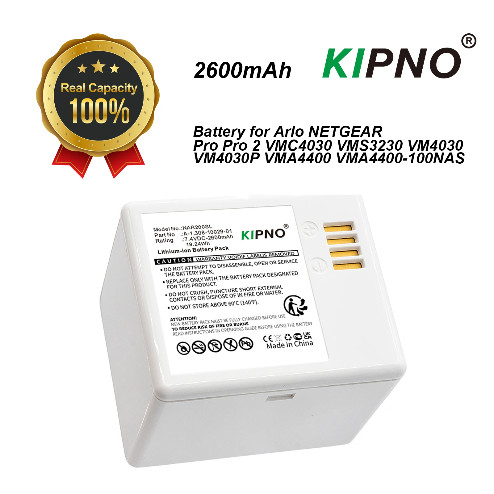 Home Security Arlo - KIPNO Replacement Battery A-1 For ARLO