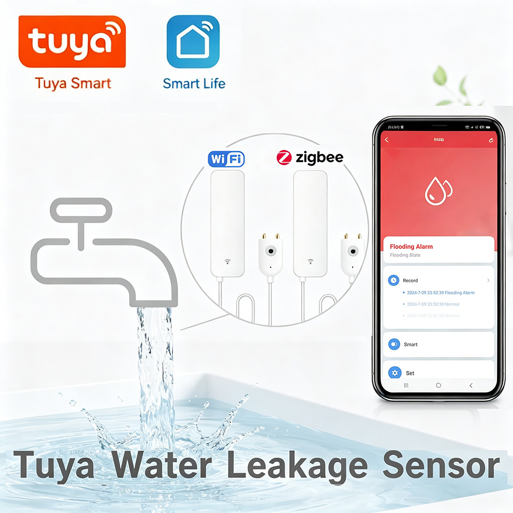 Home Security Tools - ZigBee WiFi Water Leak Sensor Flood