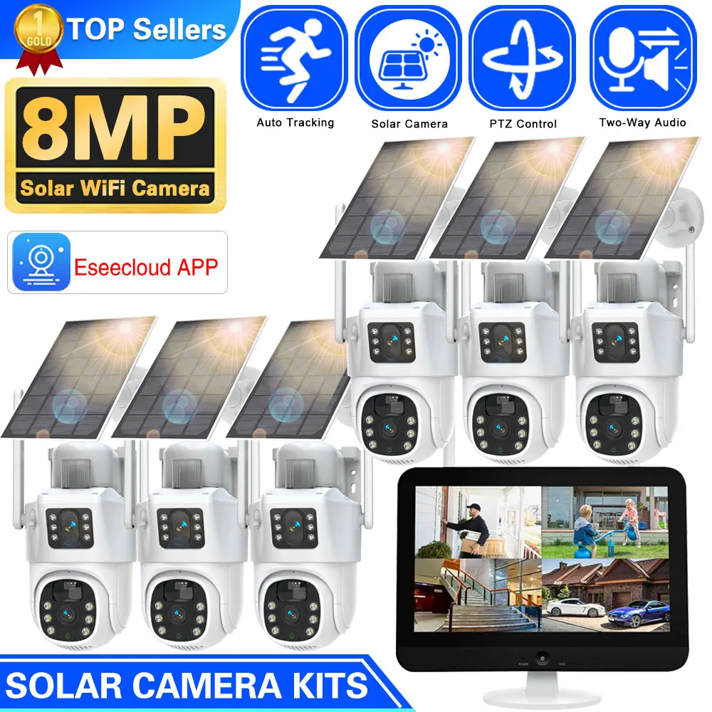 Home Security Wifi Camera - 10CH Wireless NVR 4k 8mp Dual