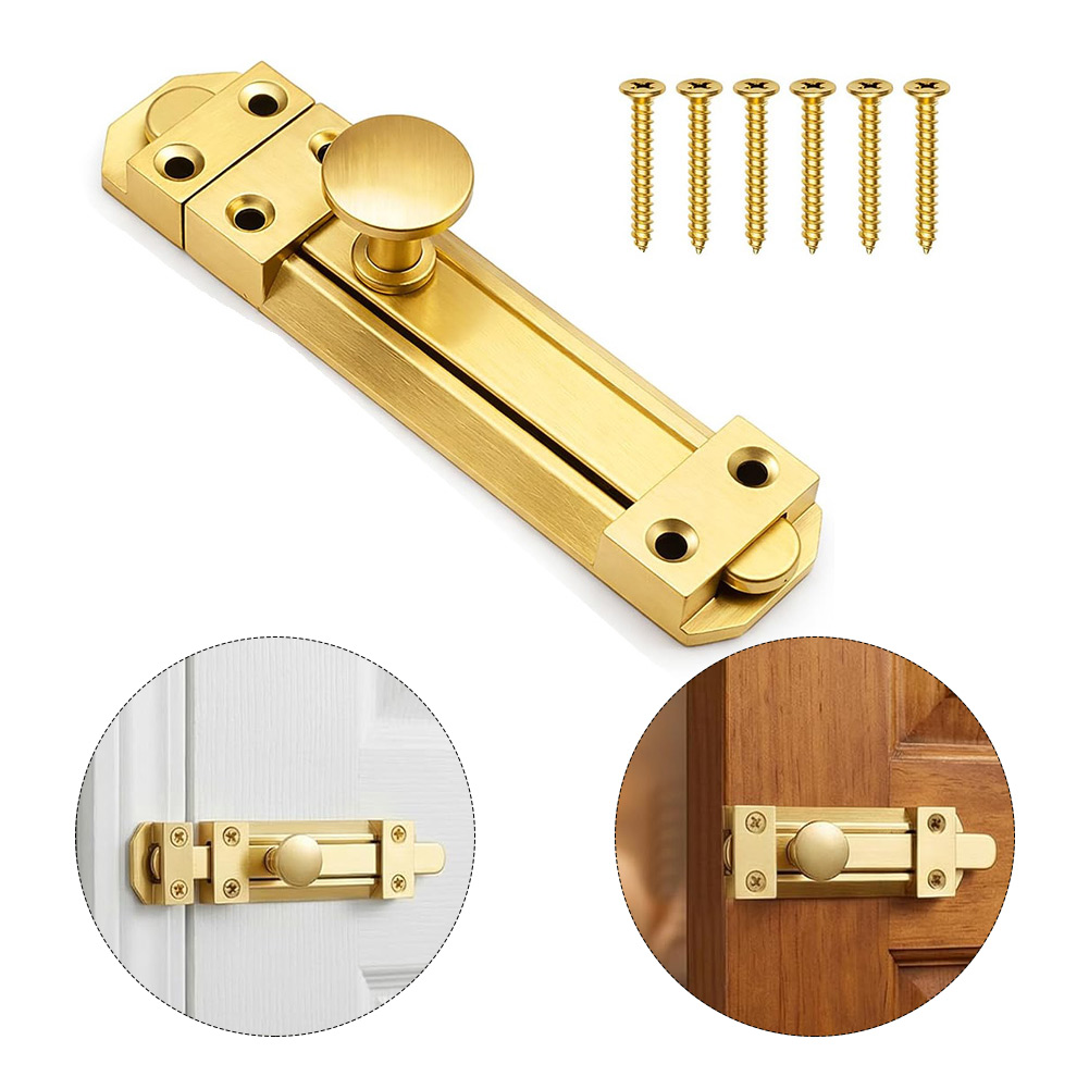 Home Security Door - 5 Inch Solid Brass Sliding Door