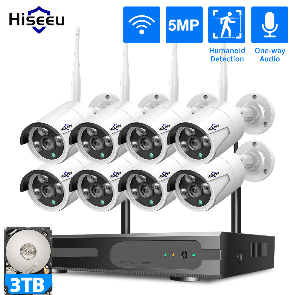 Home Security Wifi Camera - Hiseeu 3/5/8MP WiFi CCTV Camera Security
