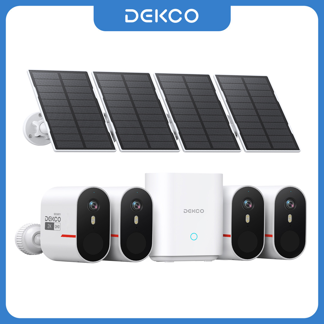 Home Security Wifi Camera - Dekco 3MP WiFi Solar Camera System