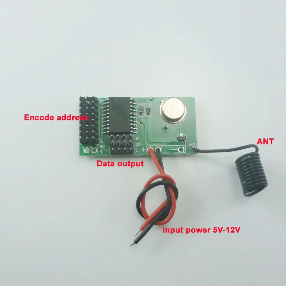 Home Security Key Fob - DC 5V 12V 4 CH 433Mhz