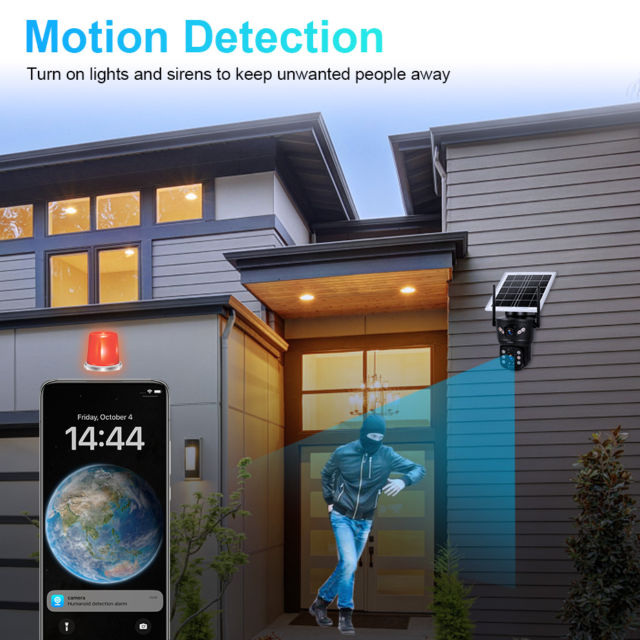 KERUI 6MP 4G SIM WiFi Solar Ca - đánh giá và giá Home Security Alarm System