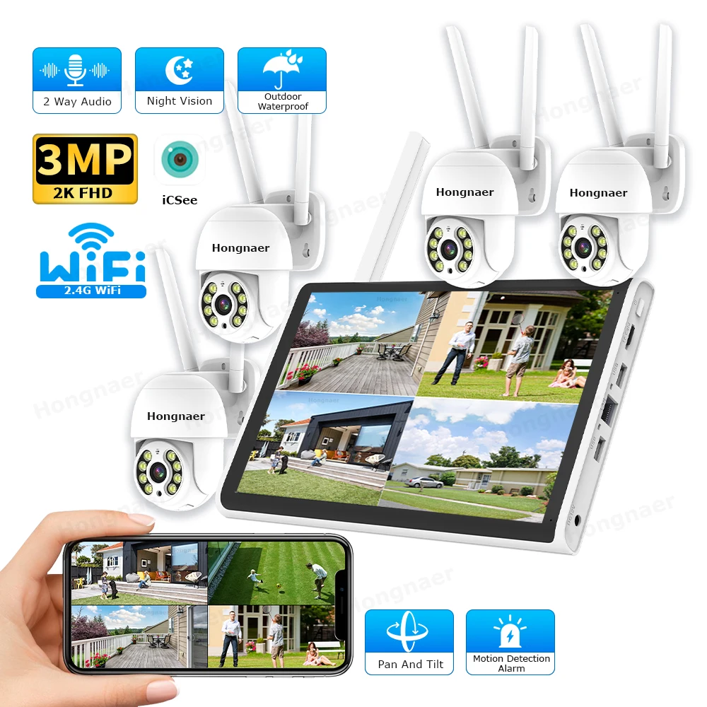 2026 Hongnaer 3MP 4 Channel Wi - đánh giá và giá Home Security System