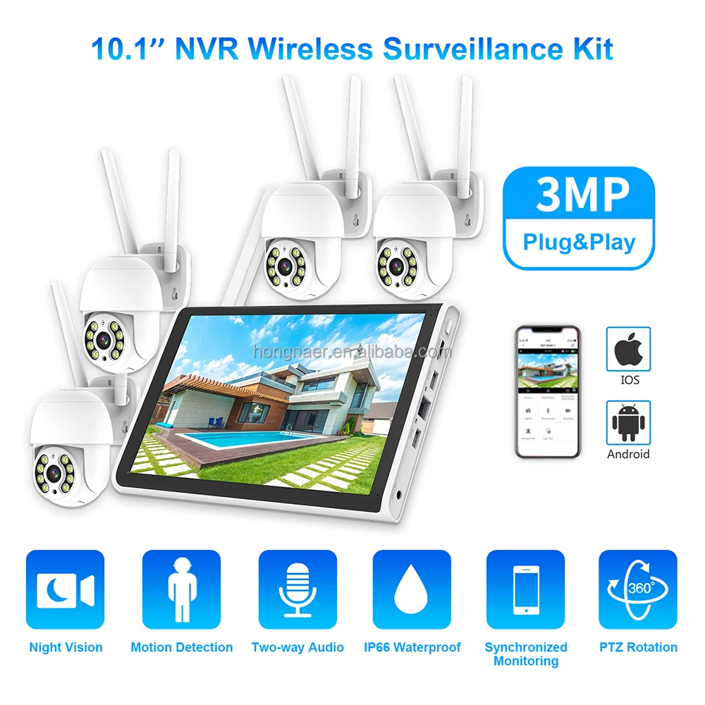 2026 Hongnaer 3MP 4 Channel Wi - đánh giá và giá Home Security System