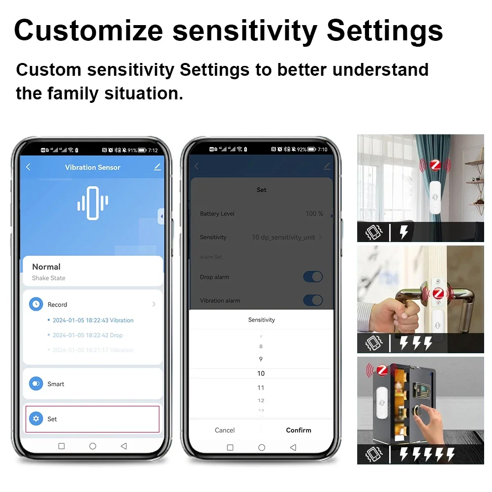 Smart ZigBee Vibration Sensor  - đánh giá và giá Home Security Tools