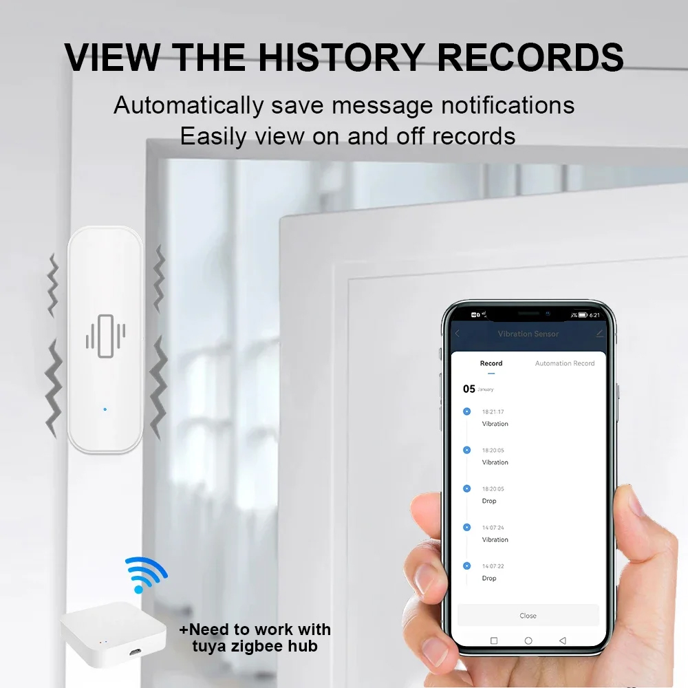 Smart ZigBee Vibration Sensor  - đánh giá và giá Home Security Tools