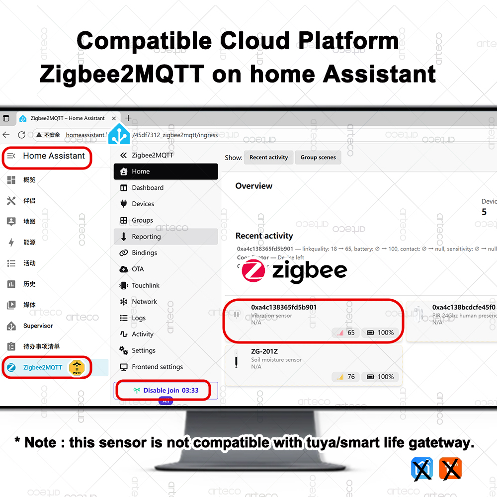 ZigBee Smart Vibration Sensor  - đánh giá và giá Home Security And Monitoring