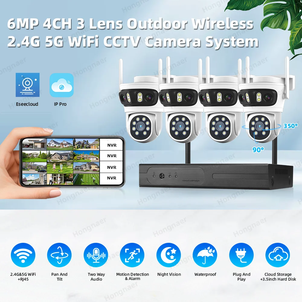 2026 Hongnaer 6MP 4CH 3 Lens 2 - đánh giá và giá Home Security System