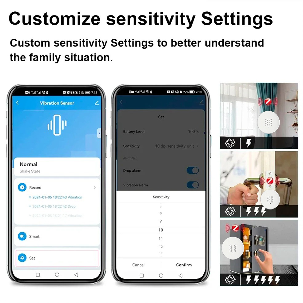 Tuya ZigBee Smart Vibration &  - đánh giá và giá Home Security Alarm System