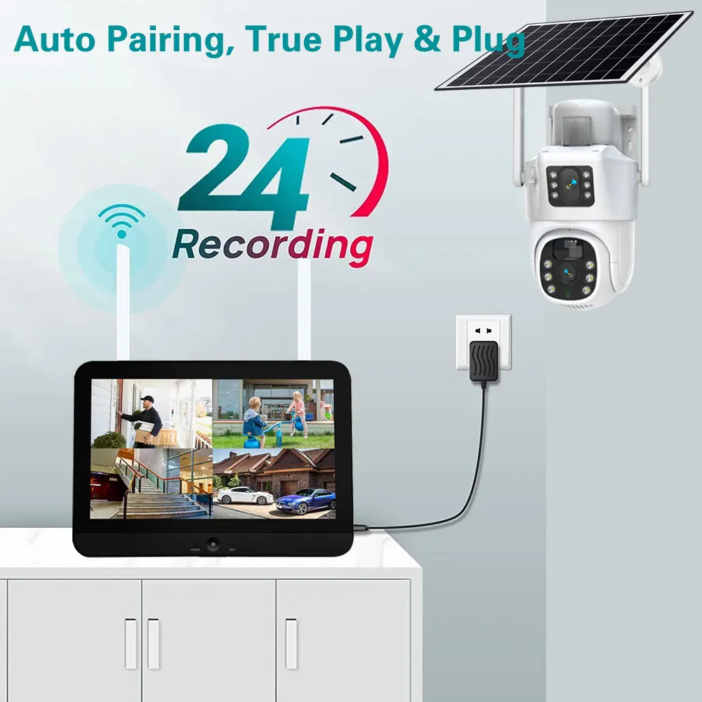 10CH Wireless NVR 4k 8mp Dual  - đánh giá và giá Home Security Wifi Camera