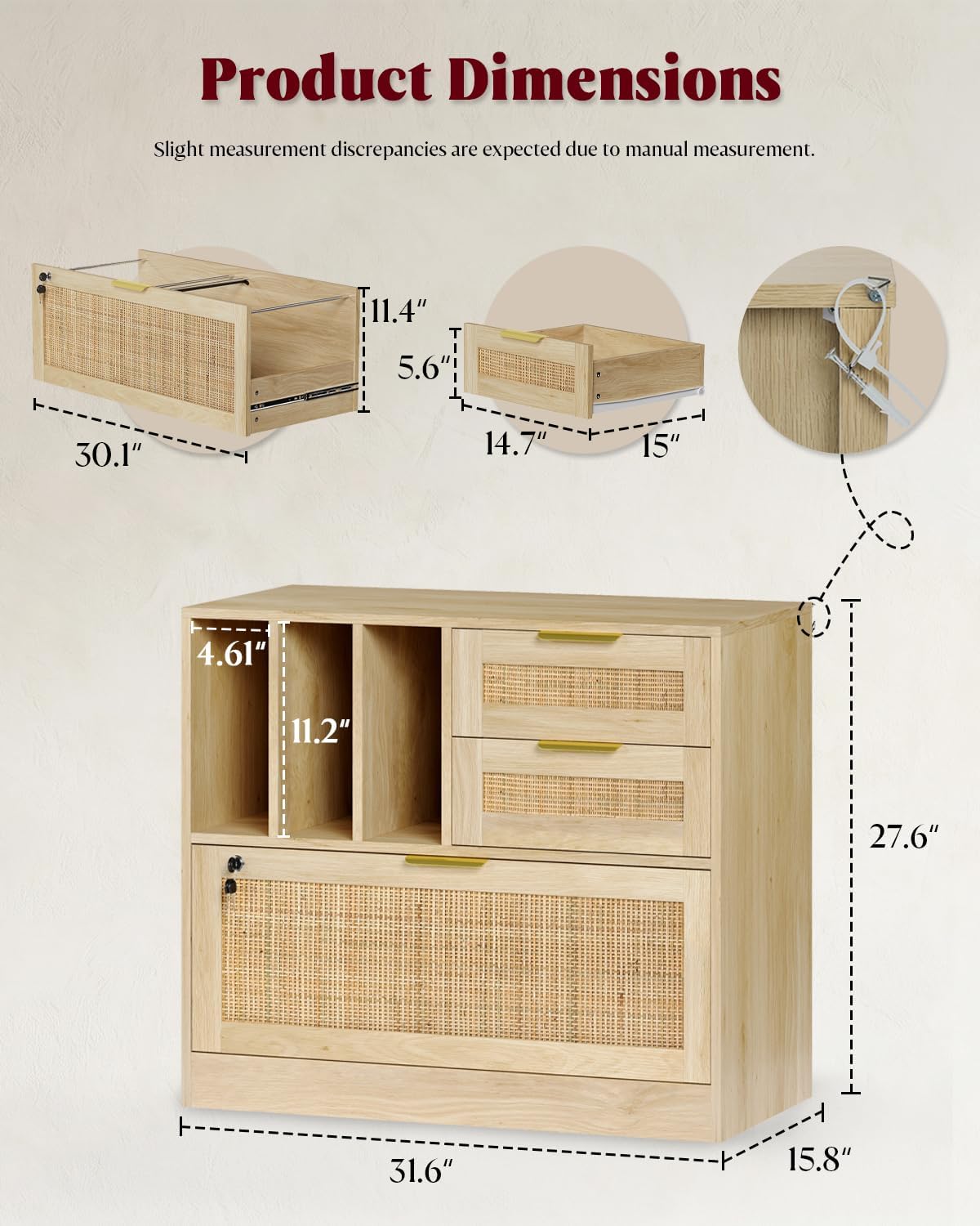 Three Drawer Lateral Wood Ratt - đánh giá và giá Home Security Features