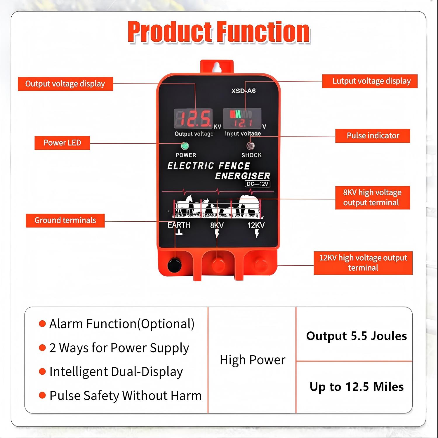 20KM Electric Fence Energizer  - đánh giá và giá Home Security Electric Fence