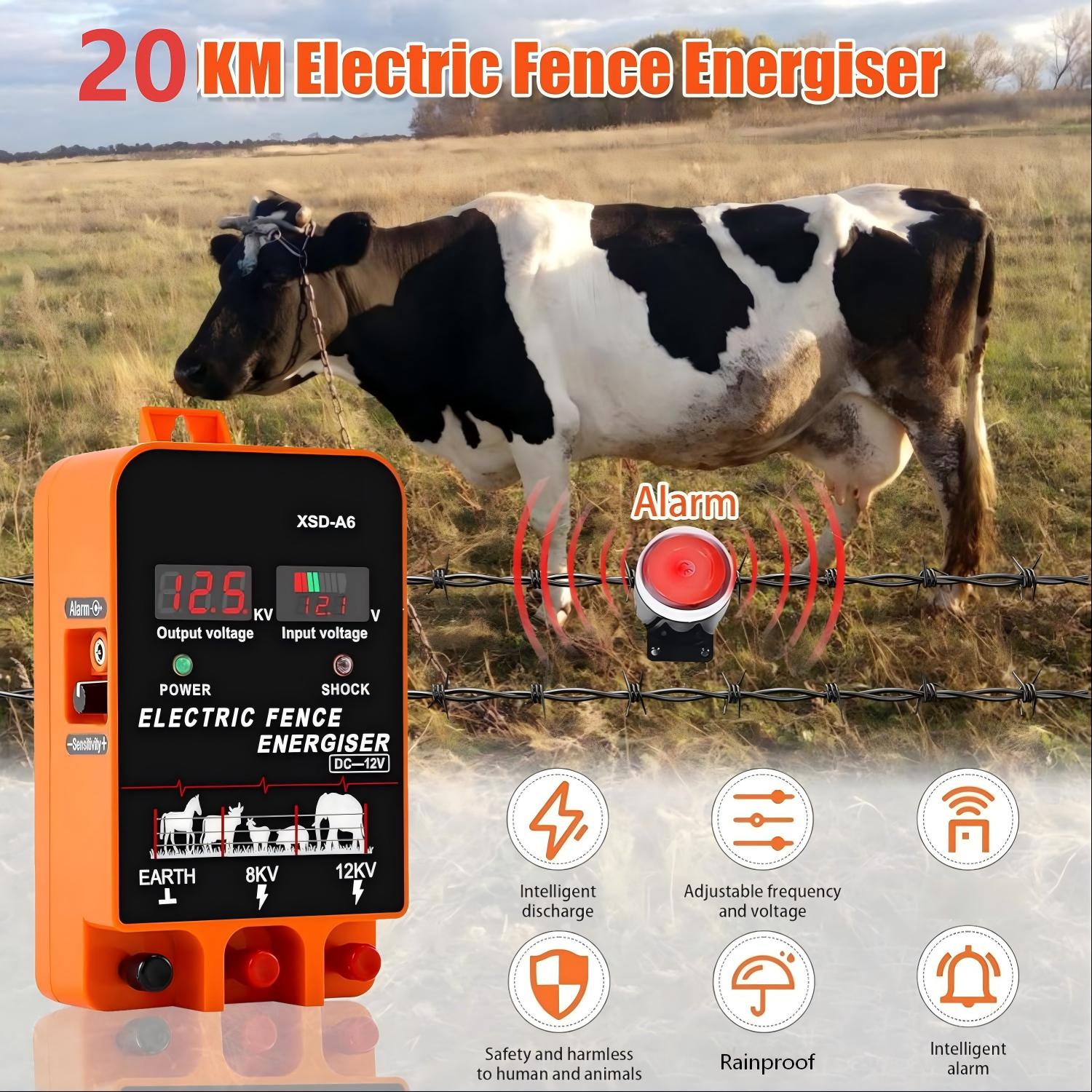 20KM Electric Fence Energizer  - đánh giá và giá Home Security Electric Fence