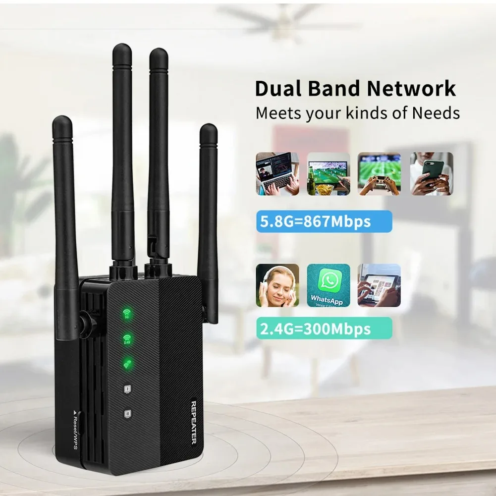 WiFi Extender Featuring 2.4/5. - đánh giá và giá Home Security Features