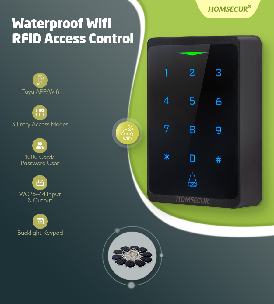 CH1-WIFI-EM WiFi RFID Access C - đánh giá và giá Home Security Key Fob