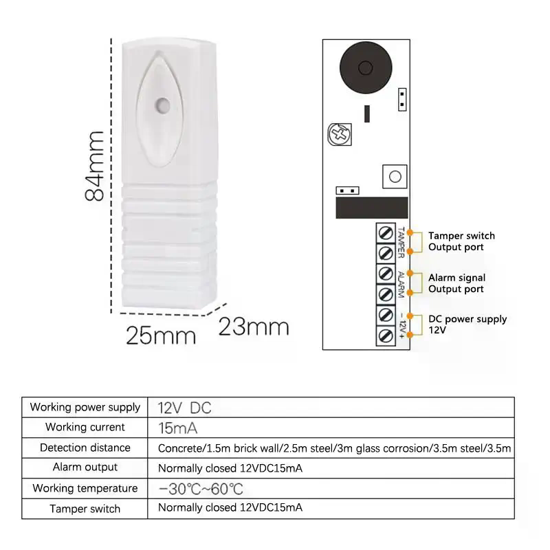 Wired Photoelectric Vibration  - đánh giá và giá Home Security Alarm System